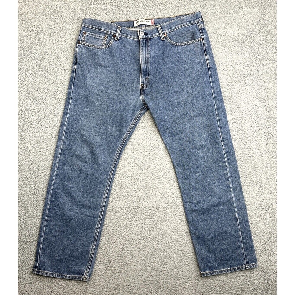Levis 505 Jeans 38x30 Blue Straight Fit Medium Wash Denim Pants